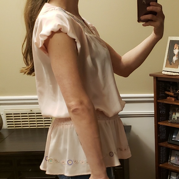 Moon collection Faux suede embroidered bib tunic - Picture 4 of 4